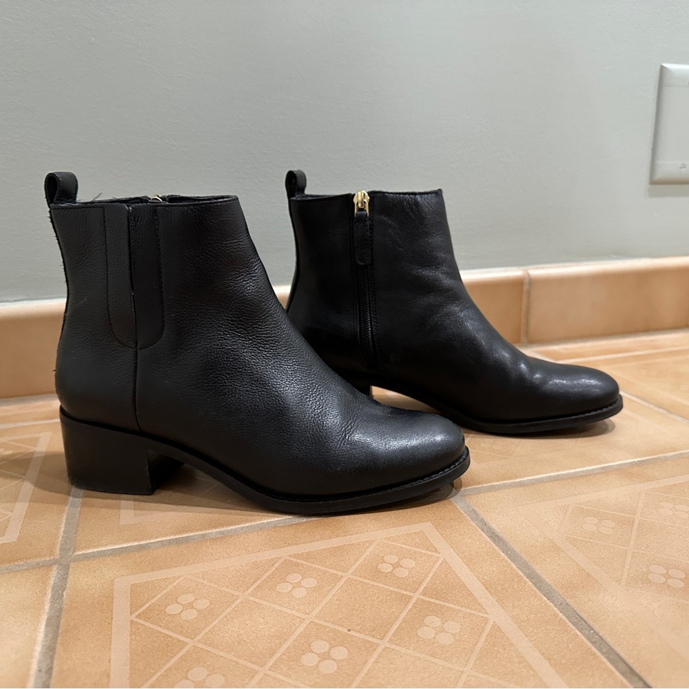 Cole Haan black booties with zipper